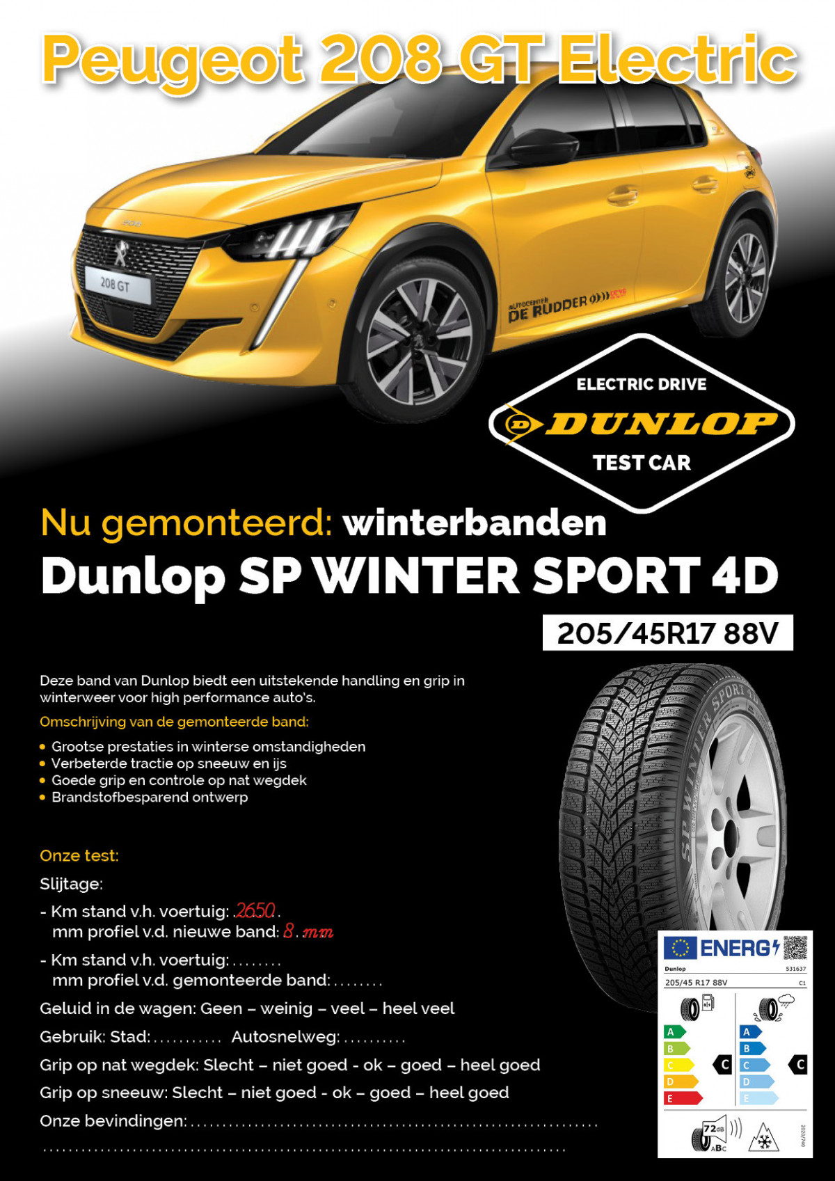 Fiche Test Car Winterband 03 12 2021